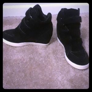 Suede Wedge Sneaker